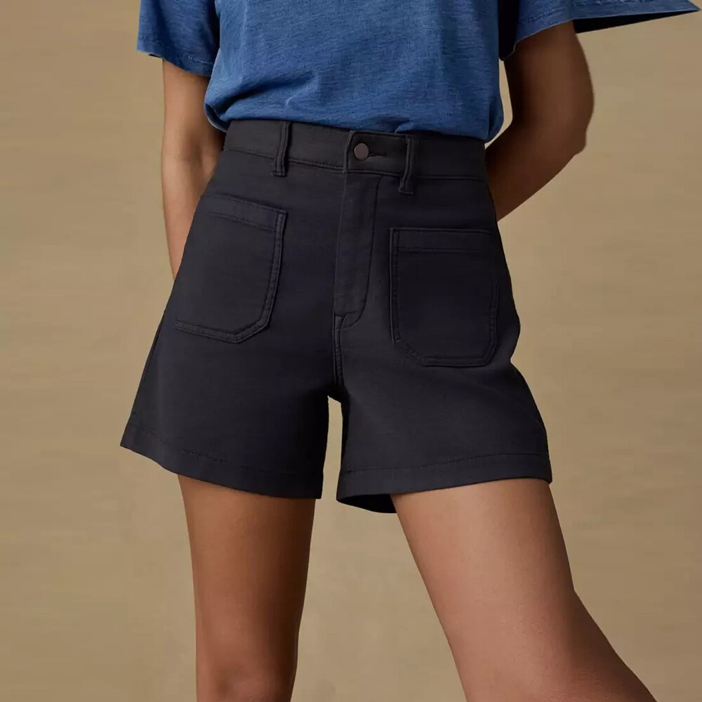 Faherty Women’s Stretch Terry Shorts Black Size 31 Soft Knit Lounge Shorts